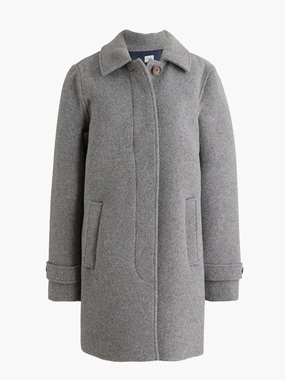 J. Crew Wool Blend Car‎ Coat Women's Heather Steel Gray Size 4 NEW